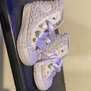 Converse Kids White Pearl High-Top Sneakers